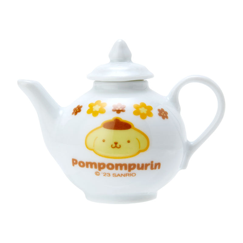 PomPomPurin 迷你陶瓷茶杯+茶壺+心形盒仔